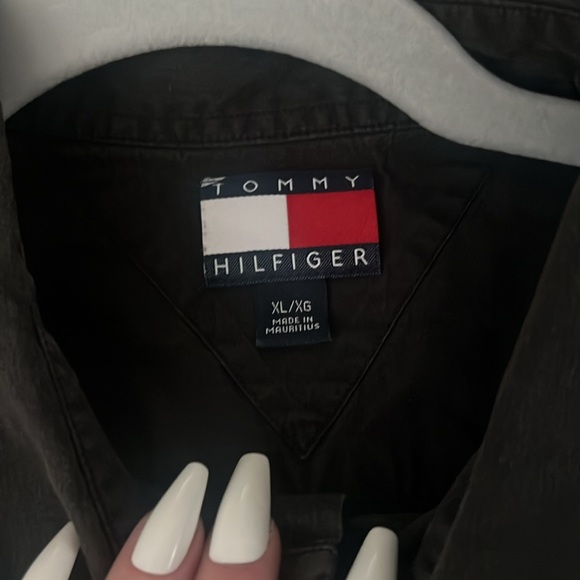 Tommy Hilfiger Washed Black Cotton Button Up Size XL - Picture 7 of 8